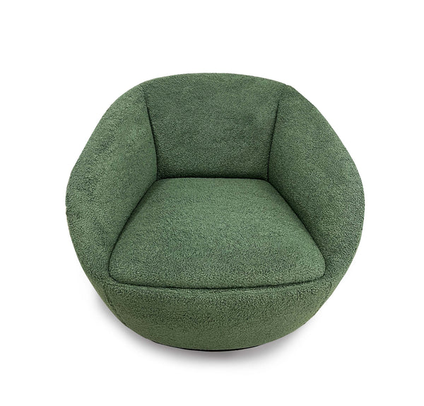 NAAN ARMCHAIR W/SWIVEL BASE - GREEN ACACIA 15 FABRIC