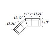 NICE SECTIONAL - BEIGE NUVOLE 11 FABRIC/OLIVE BROWN PIPING