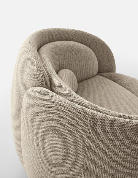PEONIA ARMCHAIR W/SWIVEL BASE - BEIGE ZEA 01 FABRIC