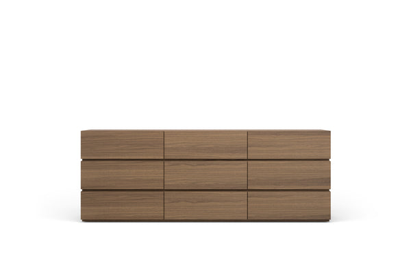 PEOPLE 9 DRWRS DRESSER W/SPACER STACKABLE 71" - WALNUT