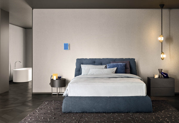 DEDALO NIGHSTAND WITH BASE 22" - MEDIUM BEIGE ECRU' MATT/BRONZE MATT GLASS TOP/CHAMPAGNE MATT METAL