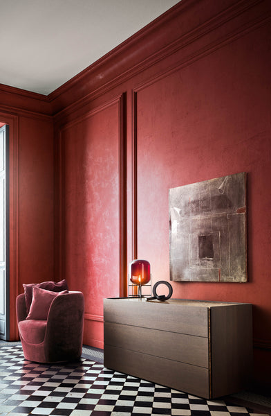 ATLANTE 3 DRWRS DRESSER 60" - BURNT OAK/BRONZE GLASS