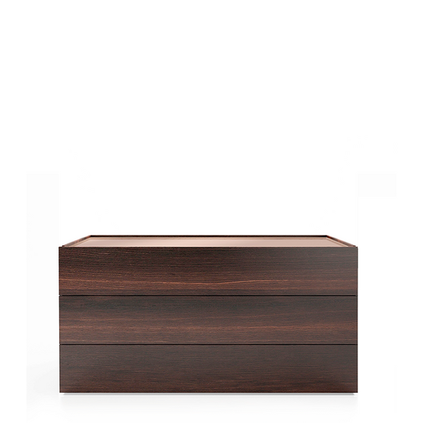 ATLANTE 3 DRWRS DRESSER 60" - BURNT OAK/BRONZE MIRROR