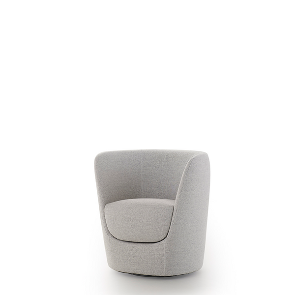 OPLA' SWIVEL ARMCHAIR 27" - LIGHT GREY FENICE 62 FABRIC