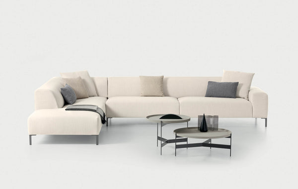 ABACO LOW ROUND COFFEE TABLE 35" - WHITE MATT LACQUER