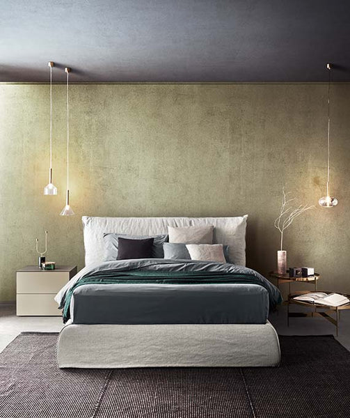 PIUMOTTO KING SIZE 91" - LIGHT BEIGE AQUARIUS 01 FABRIC