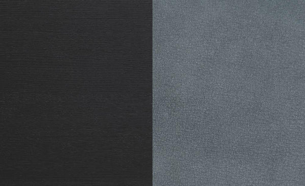 LAURIE ARMCHAIR 33" - DARK GREY NABUK 47 LEATHER/DARK GREY ASH