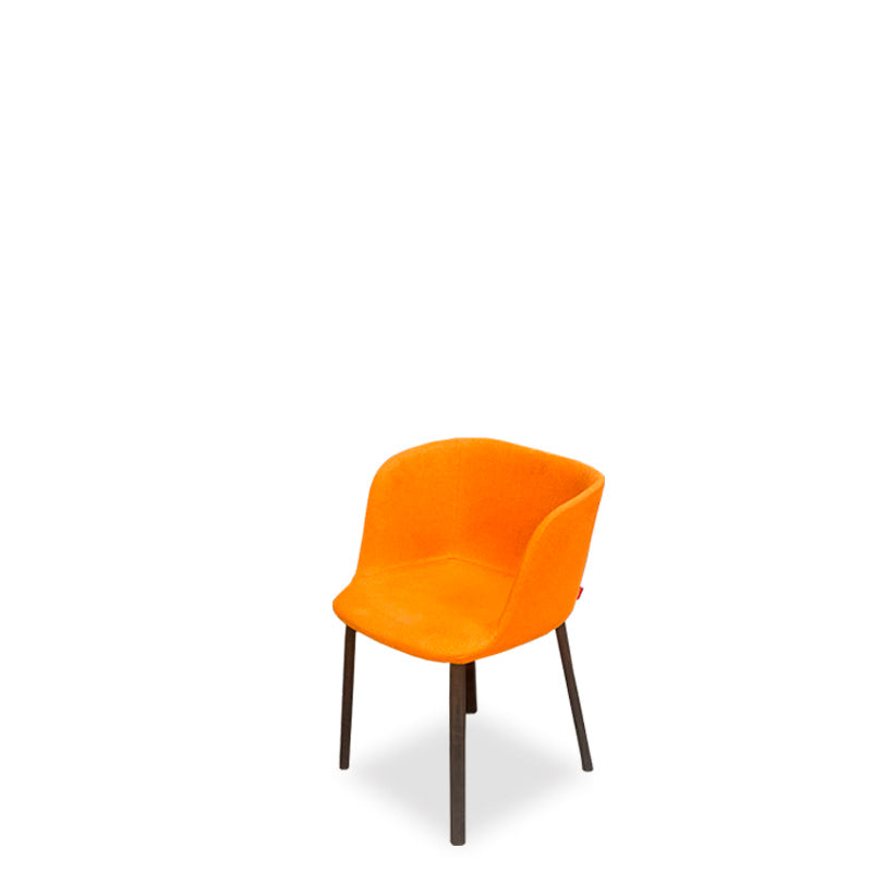 ESSE ARMCHAIR 22" - ORANGE RICO 21 FABRIC/BURNT OAK LEGS