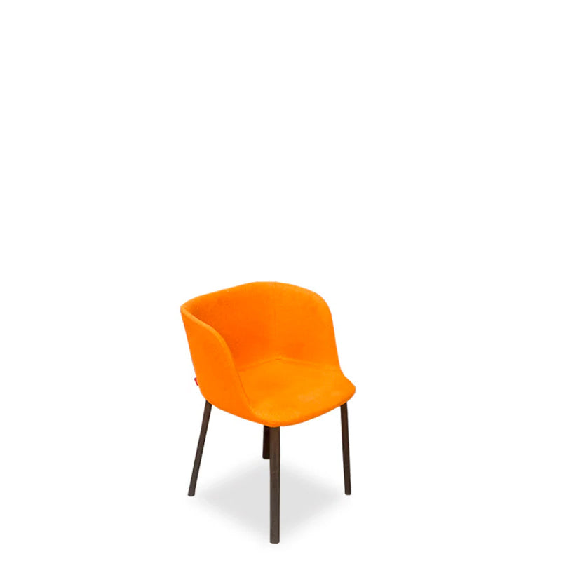 ESSE ARMCHAIR 22" - ORANGE RICO 21 FABRIC/BURNT OAK LEGS
