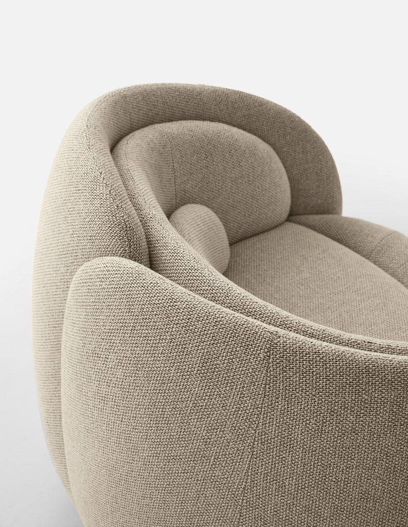 PEONIA ARMCHAIR W/SWIVEL BASE - BEIGE ZEA 01 FABRIC – PIANCA USA