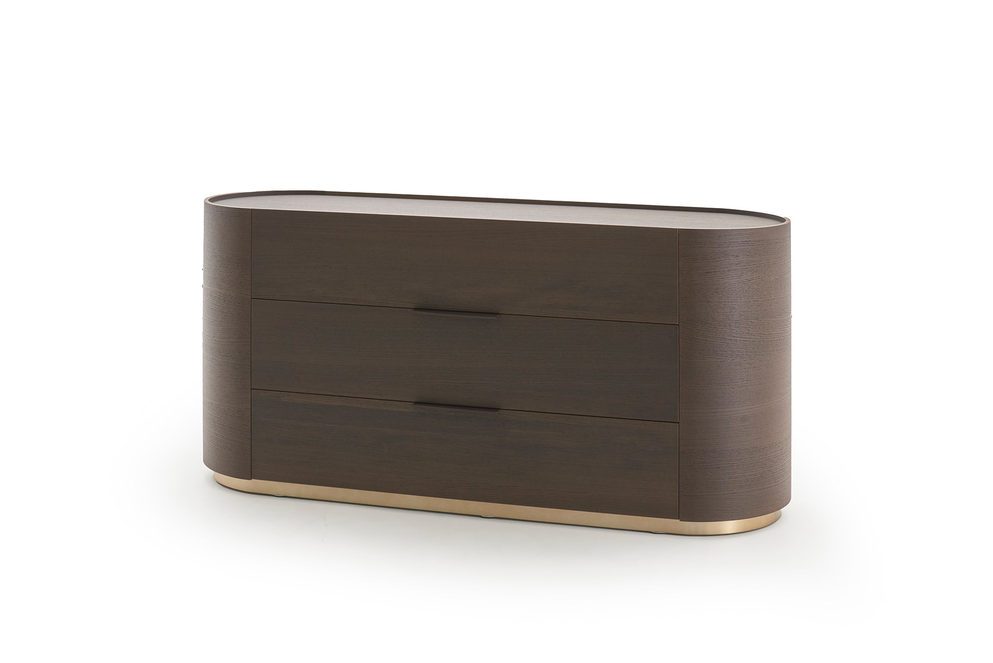 DEDALO 3 DRWRS DRESSER 67" - BURNT OAK/BRONZE GLOSSY PLINTH/BROWN HARD PIANCA USA DEDALO 3 DRWRS DRESSER 67" - BURNT OAK/BRONZE GLOSSY PLINTH/BROWN HARD PIANCA USA