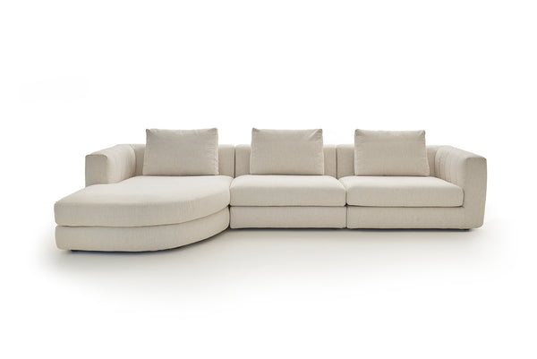 TOBIAS LEFT SECTIONAL - LIGHT BEIGE KOS 01 FABRIC/LEFT