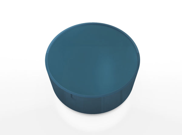 DEDALO ROUND NIGHTSTAND 22" - HG PETROL BLUE MIRTO/TITANIUM