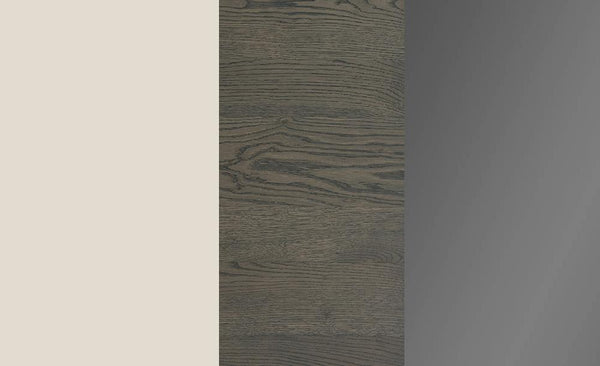 LOGOS 3 DRWRS DRESSER 60" - SMOKED OAK/SETA BEIGE/TITANIUM