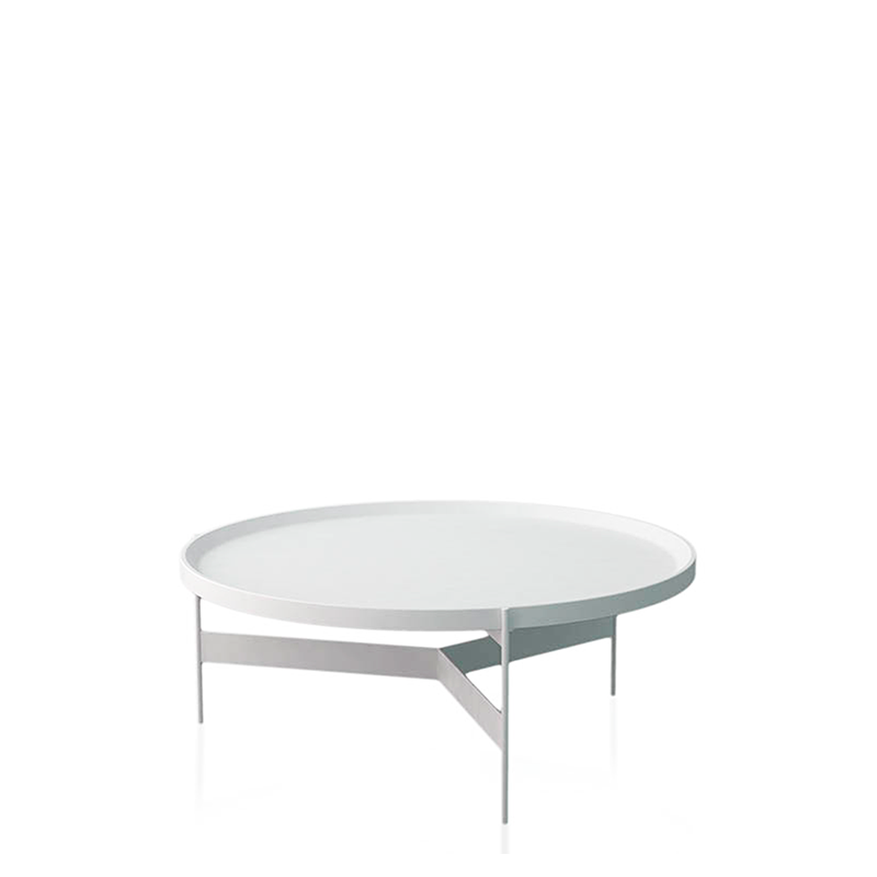 ABACO MED.ROUND COFFEE TABLE 30" - WHITE MATT LACQUER