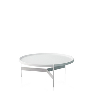 ABACO MED.ROUND COFFEE TABLE 30" - WHITE MATT LACQUER