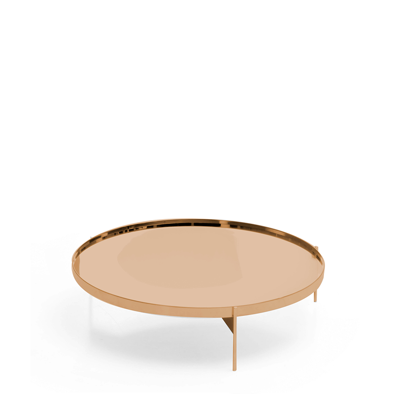 ABACO LOW ROUND COFFEE TABLE 35" - HIGH GLOSS BRONZE