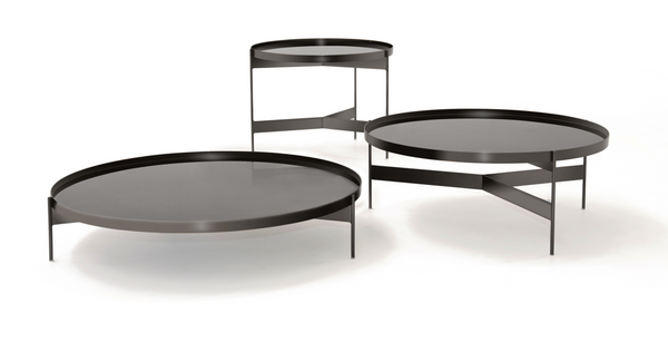 ABACO MED.ROUND COFFEE TABLE 30" - HIGH GLOSSY TITANIUM