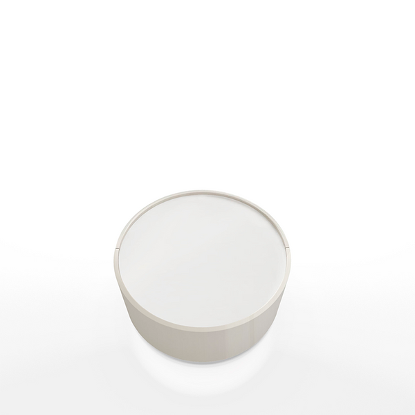 DEDALO ROUND NIGHTSTAND STACKABLE 17" - WHITE HIGH GLOSS