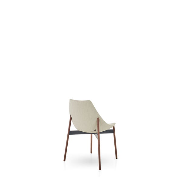 GAMMA CHAIR 22" - BEIGE ARIES 02 FABRIC/WALNUT/CHARCOAL