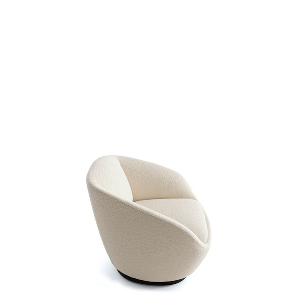 NAAN ARMCHAIR W/SWIVEL BASE - BEIGE ACQUARIUS 01 FABRIC