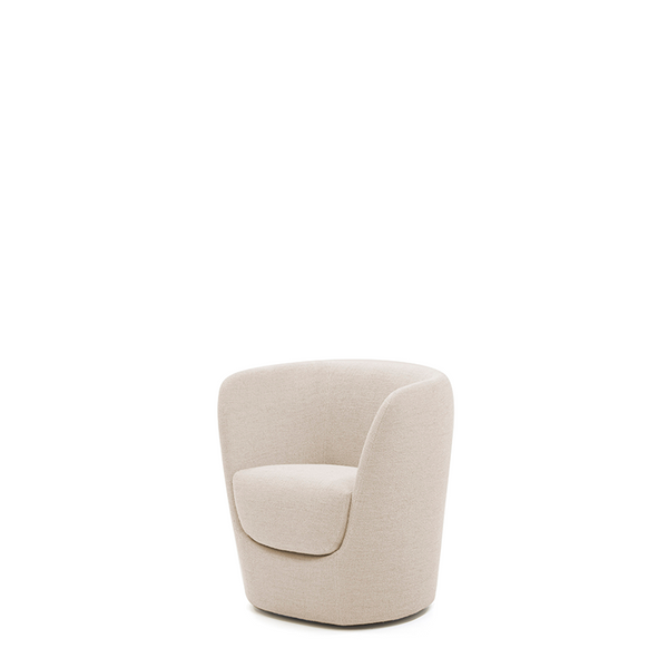 OPLA' SWIVEL ARMCHAIR 27" - LIGHT BEIGE MIMOSA 03 FABRIC