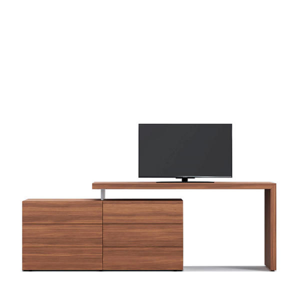 PEOPLE/DOMINO DESK+DRESSER 87" - WALNUT