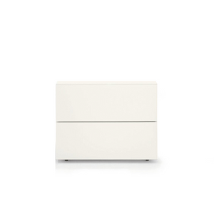 PEOPLE 2 DRWRS NIGHTSTAND 28" - WHITE MATT LACQUER