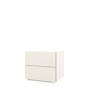 PEOPLE 2 DRWRS NIGHTSTAND 24" - WHITE MATT LACQUER