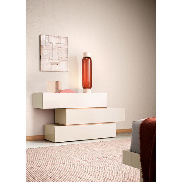 PEOPLE 9 DRWRS DRESSER W/SPACER STACKABLE 71" - WHITE MATT LACQUER