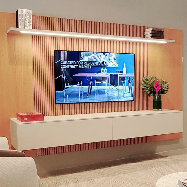 SPAZIO WALL UNIT COMP.126" - NATURAL OAK/BEIGE SETA MATT LACQUER
