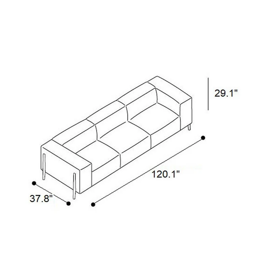 ALL IN SOFA LOW BACKREST 120\