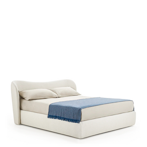EMBRACE KING SIZE BED 86" - LEIGHT BEIGE AQUARIUS 01 FABRIC