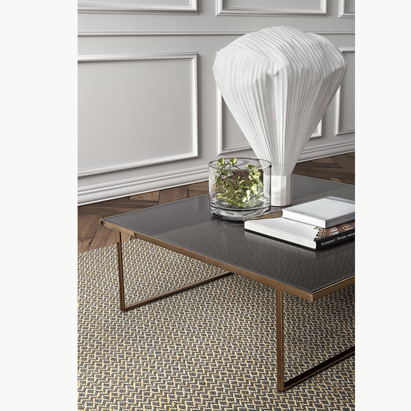 ICARO COFFEE TABLE BROWN EMPERADOR MARBLE BRONZE
