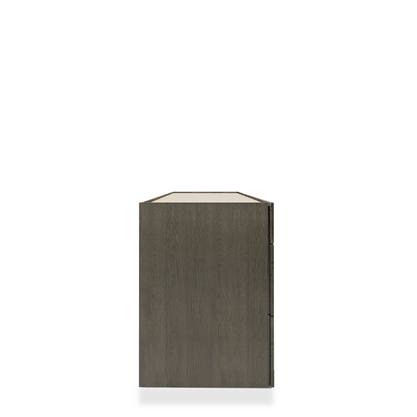 LOGOS 3 DRWRS DRESSER 60" - SMOKED OAK/SETA BEIGE/TITANIUM