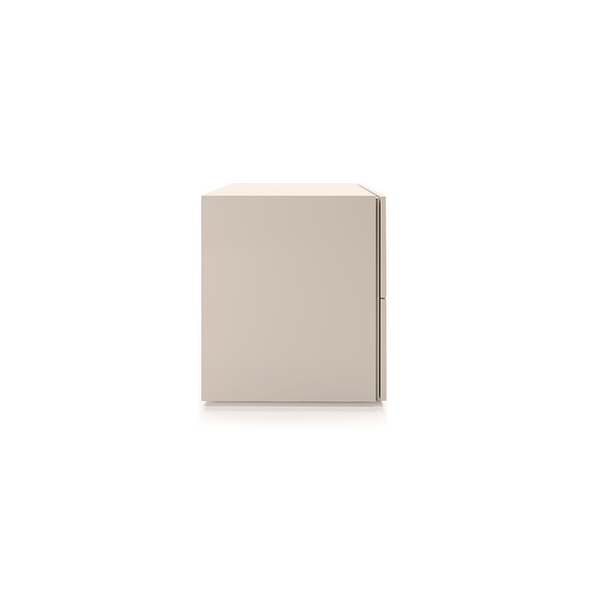 PEOPLE 2 DRWRS NIGHTSTAND 28" - BEIGE SETA MATT LACQUER