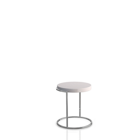 SERVOGIRO END TABLE 19" - WHITE MATT/TITANIUM