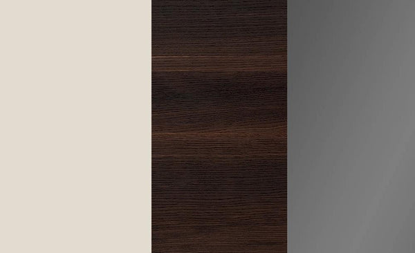 LOGOS SIDEBOARD 94" - BURNT OAK/BEIGE SETA/TITANIUM